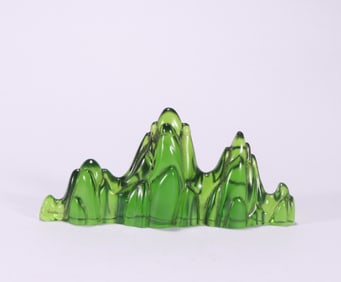 A Chinese Carved Peking Glass Brush Rest