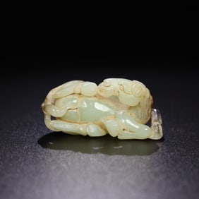 A Chinese Carved Jade Horse Statuette