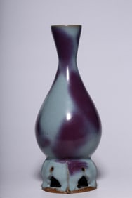 A Chinese Jun-Type Glazed Porcelain Vase