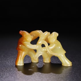 A Chinese Carved Jade Figures of Buddha