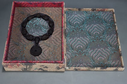 A Chinese Carved Agar-Wood Prayers Beads