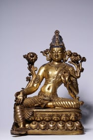 A Chinese Gilt Bronze Figure of Buddha