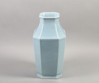A Chinese Light Blue Ground Glazed Porcelain Vase