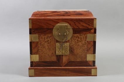A Chinese Wood Jewelry Box