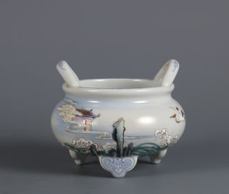 A Chinese Famille-Rose Porcelain Incense Burner
