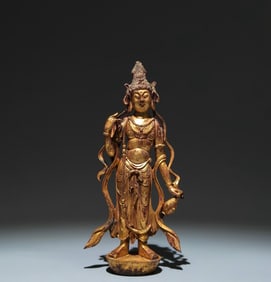 A Chinese Gilt Bronze Figure of Buddha