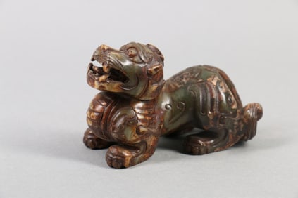 A Chinese Carved Jade Foo Dog