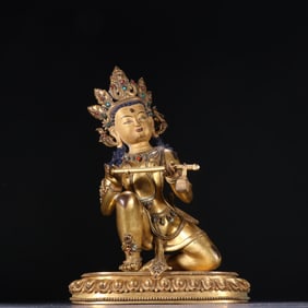 A Chinese Gilt Bronze Figure of Buddha