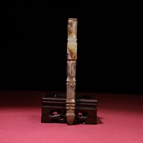 A Chinese Carved Jade Handle