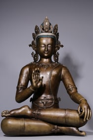 A Chinese Bronze Figure of Buddha