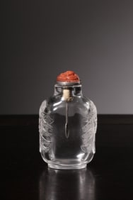 A Chinese Carved Rock Crystal Snuff Bottle