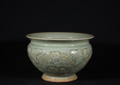 A Chinese Yaozhou-Type Celadon Glazed Porcelain Planter