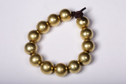 A Chinese Gold Beads Bracelet