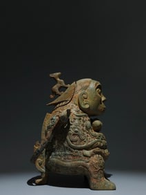 A Chinese Bronze Water Pot with Handle
