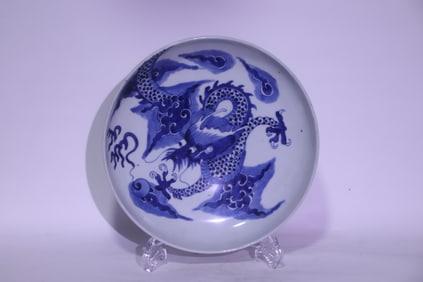 A Chinese Blue and White Porcelain Plate