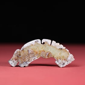 A Chinese Carved Jade Phenix Pendant