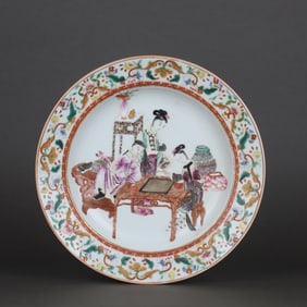 A Chinese Famille-Rose Porcelain Plate