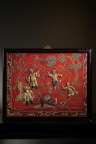 A Chinese Embroidery Wall Screen