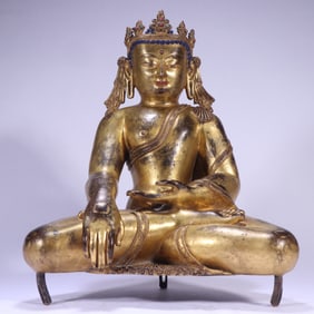 A Chinese Gilt Bronze Figure of Buddha