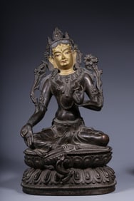 A Chinese Gilt Bronze Figure of Buddha