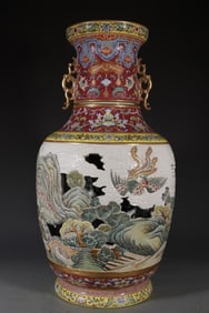 A Chinese Famille-Rose Porcelain Vase