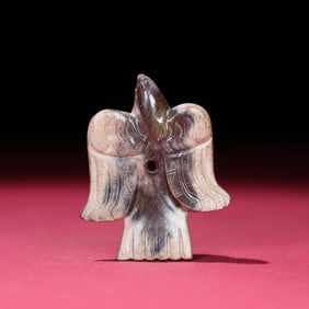 A Chinese Carved Jade Bird Statuette