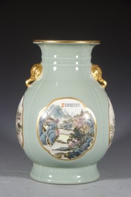 A Chinese Famille-Rose Porcelain Vase