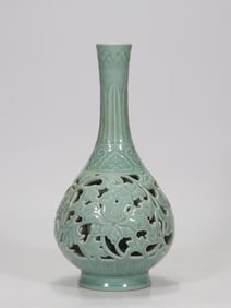 A Chinese Celadon Glazed Porcelain Vase