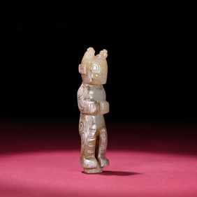 A Chinese Carved Jade Figure of Officer