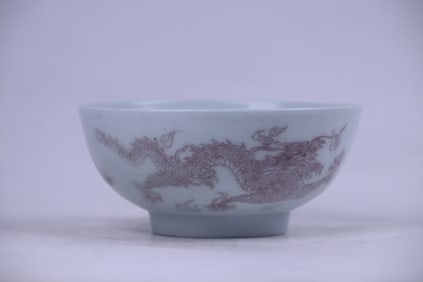 A Chinese Iron-Red Glazed Porcelain Bowl