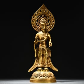 A Chinese Gilt Bronze Figure of Buddha