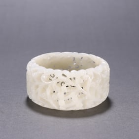 A Chinese Carved Jade Bangle