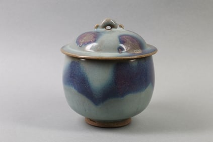 Chinese Jun Type Porcelain Jar with Cover