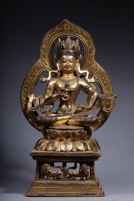 A Chinese Gilt Bronze Figure of Buddha
