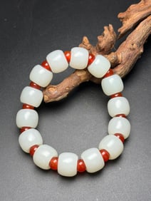 A Chinese Carved Jade Bracelet