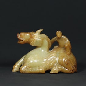 A Chinese Carved Jade Horse and Monkey Statuette