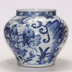 A Chinese Blue and White Porcelain Jar