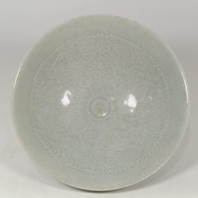 A Chinese Celadon Glazed Porcelain Bowl