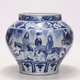 A Chinese Blue and White Porcelain Jar