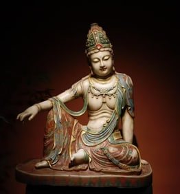 A Chinese Carved Jade Figure of Buddha