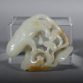 A Chinese Carved Jade Tiger Statuette