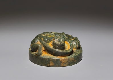 A Chinese Bronze Foo-Dog Paper Weight