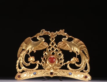 A Chinese Gilt Silver Hair Pin