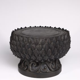 A Chinese Carved Hardwood Buddha Stand