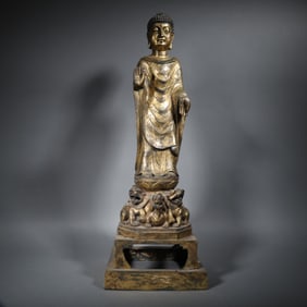 A Chinese Gilt Bronze Figure of Buddha