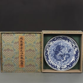 A Chinese Blue and White Porcelain Plate