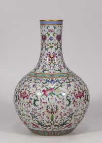 A Chinese Famille-Rose Porcelain Vase
