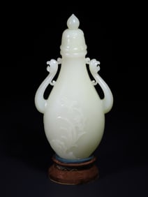A Chinese Carved Jade Vase