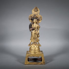 A Chinese Gilt Bronze Figure of Buddha