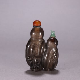A Chinese Carved Rock Crystal Snuff Bottle